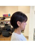 耳掛けショートボブ