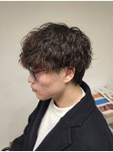 マッシュウルフ波巻きツイストスパイラルパーマ