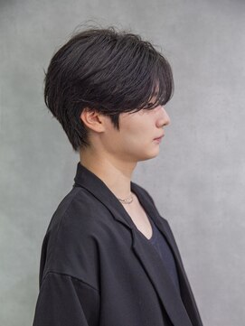 シティ(CITY) 小久保styleフェザーパーマグレーブルーカラー刈り上げショート