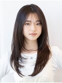 ロングレイヤー/20代30代大人かわいい/オリーブブラウン