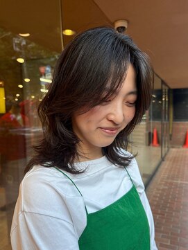 ノラ ヘアーサロン(NORA HAIR SALON) ミディアムウルフ顔まわりレイヤーカット