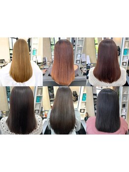 【美髪縮毛矯正】低ダメージで柔らかく自然なストレートで、指通りなめらかな憧れのツヤ髪へ◎