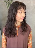 くるくるパーマ　スパイラルパーマ　強めパーマ　パーマロング