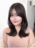 美髪レイヤーカット/顔まわりレイヤー/くびれロングレイヤー