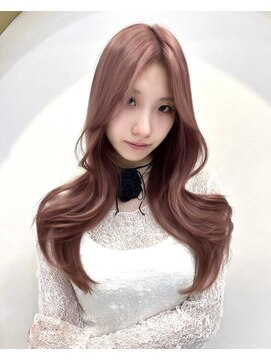 ミラ(MIRA) ピンクベージュ/ピンク/ロング/ダブルカラー