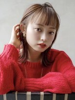 ギークス(GEEKS) 【GEEKS渋谷】ブリーチなし/ピンクブラウン/オン眉/冬ヘア/小顔