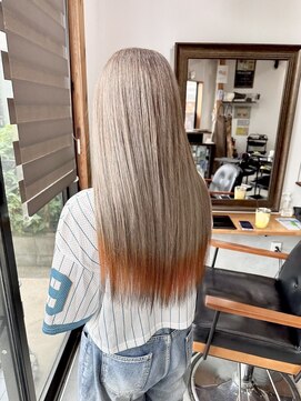 ラックセカンドスペース(LUCK 2nd SPACE) オレンジ/裾カラー/八千代台/勝田台/ブリーチ/ケアブリーチ