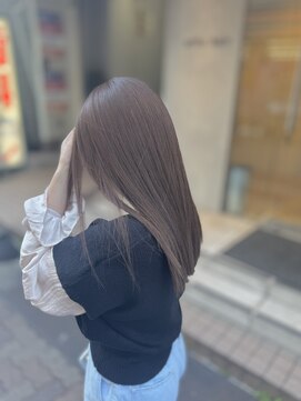 アフィックスヘア 新小岩(affix hair) ラベンダーピンクベージュ前髪大人ガーリー20代30代40代50代