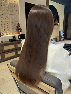 ヘアリゾート粋 ティガ 池袋店(tiga) 艶髪ロング/ナチュラルブラウン/ストレート/髪質改善