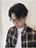 ナチュラルセンターパート×ニュアンスパーマで大人イメチェン