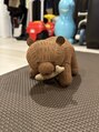 リント(rint) お客様からいただいた木彫りのくまのぬいぐるみ