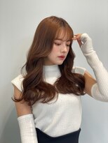ロジェ(Loge)&nbsp;ミルクティーベージュウルフパーマミディアムヘア30代髪型