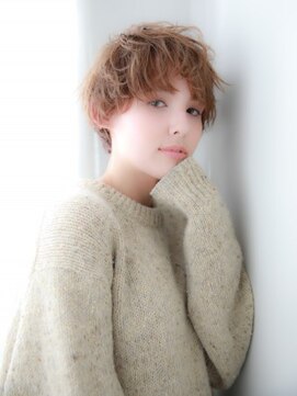 キャンバス バイ ネオリーブ 横浜西口(Canvas by neo.) 低温デジタルパーマ　ナチュラルベージュ小顔ショート　外国人風