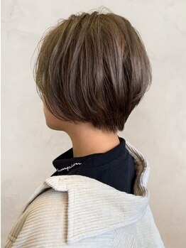 モダ 静岡(MODA)の写真/髪質に合わせてお客様に似合うショートをご提案！縮毛矯正でクセを抑え、うる艶ショートヘアに★