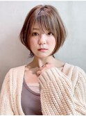 ミニショート_ショコラベージュボブルフベビーバング_98537