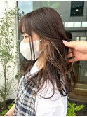 ダブルカラーインナーカラーホワイトベージュケアブリーチ