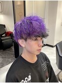 パープルエンドカラーくせ毛風ダブルカラーお客様ヘア☆
