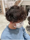 三軒茶屋_メンズ_ミディアム_パーマ_スパイラルパーマ_カット