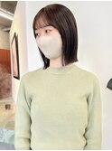 顎下2センチボブ×フォギーベージュ