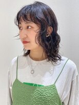 ケーツー あべのキューズモ－ル店(K-two) 顔周りレイヤーカット*ミディアムパーマ*20代30代40代50代対応