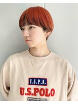 ジュリエッタ(giulietta)&nbsp;マッシュショート　インナーカラー　アンブレラカラーオレンジ