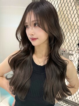ロンドウル 熊本(Lond ulu) シアーカラーで魅力溢れる♪チョコブラウン×波巻きレイヤー