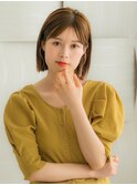 切りっぱなしボブスタイル