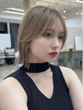 サンド ミュウ 横浜店(sand mieu) ボブディオリーブベージュ髪質改善縮毛矯正フェイスレイヤー