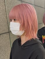ゼスト フィーノ(ZEST fino)&nbsp;ピンクカラー/ダブルカラー/ブリーチ2回/レイヤーウルフカット