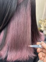 ファビ 渋谷(Fab)&nbsp;くびれヘア/暗めカラー/アプリコットオレンジ/縮毛矯正