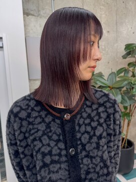 ミディアム/ボブ/レイヤーカット/ダブルカラー/ブリーチ/栄k114