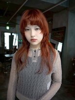 ギークス(GEEKS) 【GEEKS渋谷】マッシュウルフ/ハッシュカット/オレンジ/レイヤー