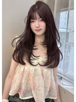 天神美容室 【Haru天神美容室 】レイヤーカット×ピンクブラウン