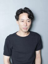 ラヴィニュースタンダードバーバーハナレ 新宿(LAVIE) センターパート×パーマ