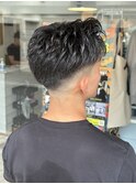 MEN’S HAIR/サーフカール/刈り上げセンターパート/船橋