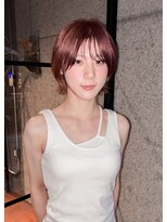シカ(sica)&nbsp;夏に向けてハイトーンピンクオレンジボブ