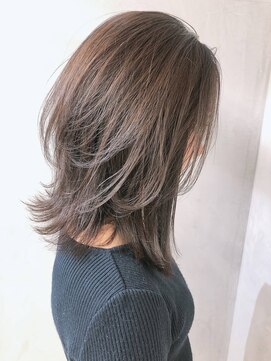 ノク(nok) ニュアンスレイヤー_黒髪小顔オリーブグレーココアベージュ