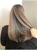 20代30代40代ハイライト外国人風カラープラチナアッシュ