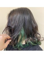 シャンプーボーイ&nbsp;グリーン×インナーカラー☆