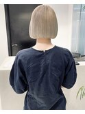 ケアブリーチ☆ホワイトベージュ☆ミニボブ