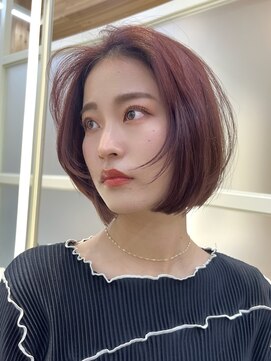 アフロートリノ(AFLOAT Leino) 【修】20代30代40代◎透明感カラー×韓国切りぱなしボブ