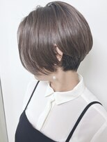 モリオフロムロンドン 原宿本店(morio from London)&nbsp;【morio原宿】前下がりショートボブ前髪なしグレージュ