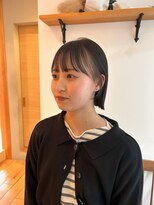 切りっぱなしボブ/顔周りレイヤー/前髪/原宿神宮前