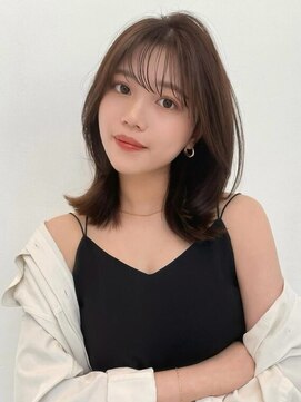 トイ(TOI) フェイスレイヤーミディアム/シースルーバング/ミルクブラウン