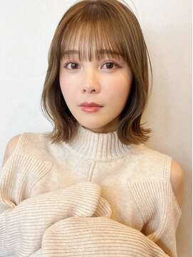 サンド ミュウ 横浜店(sand mieu) レイヤーカット/オリーブベージュ/韓国/ボブ/前髪/顔周り/横浜