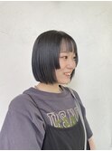 切りっぱなしBOB ブルーグレージュカラー