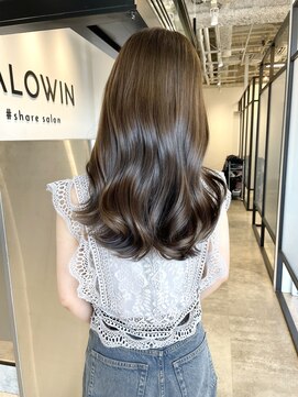 サロウィン 池袋(SALOWIN) ブリーチなしモカグレージュ × 美髪縮毛矯正 #235