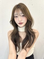 ルームバイシー 新宿(Loom. by Sea)&nbsp;□オリーブグレー×小顔[ココアベージュ/黒髪/くらげヘアー]