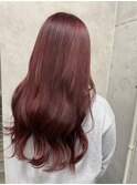 暖色系カラー/艶カラー/レッド/ブラウン/ロング