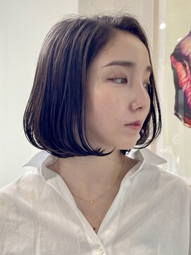 インセプション 銀座(INCEPTION) 前下がりショート・ボブ/パーマ/前髪なし/30代/40代/50代/長め